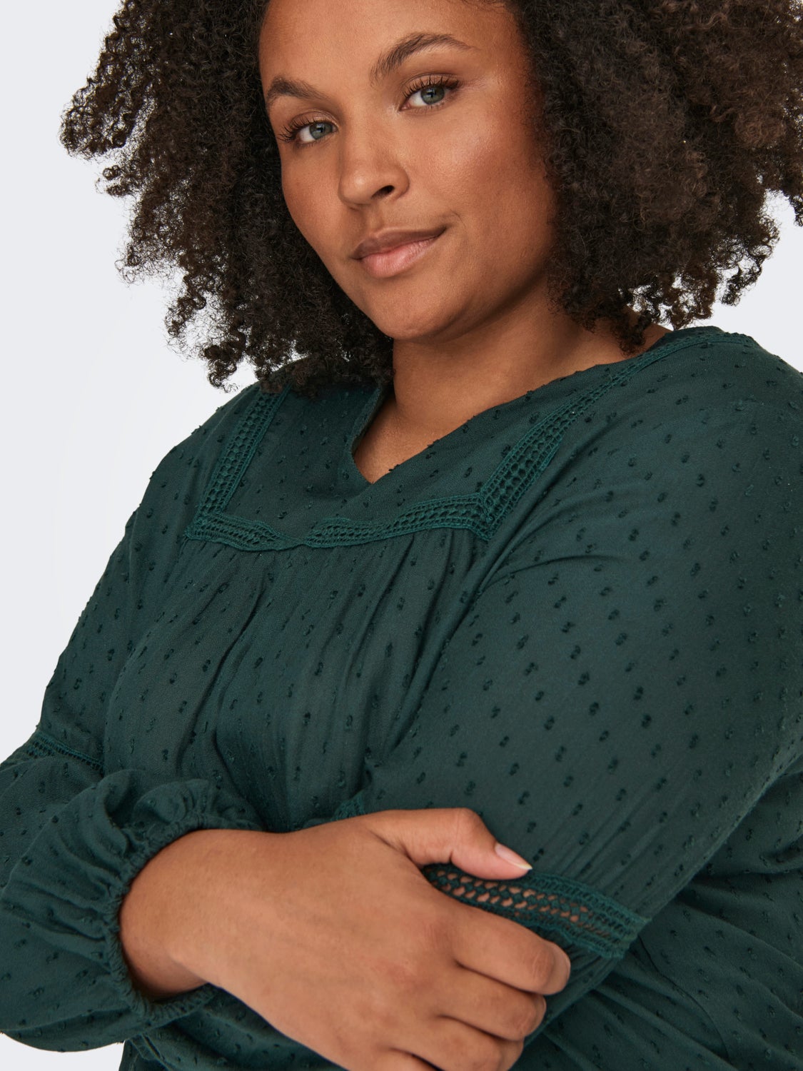 Curvy V-neck viscose Blouse