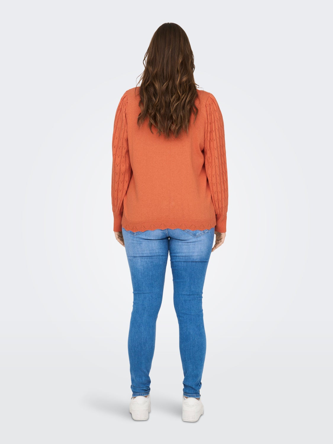 Curvy Solid colored Knitted Pullover