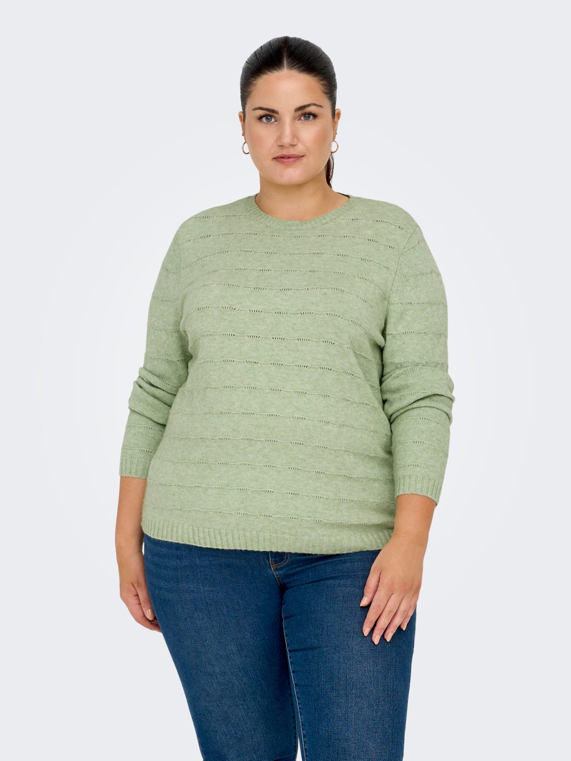 Curvy o-hals sweatshirt