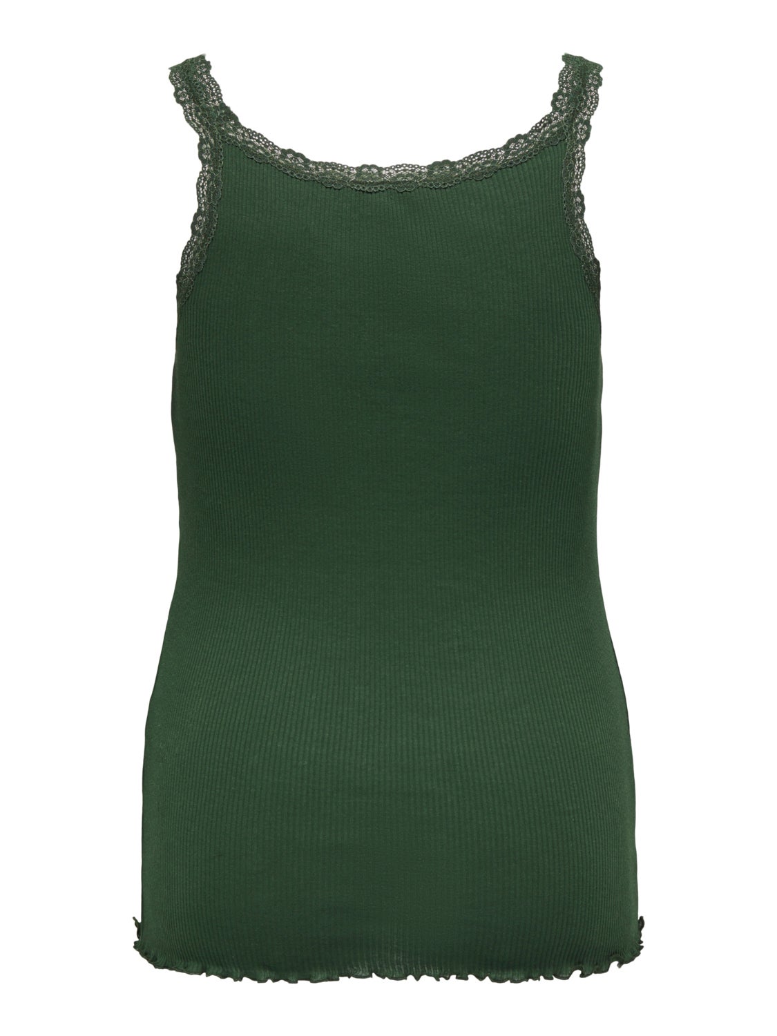 Curvy tanktop with FRILL AND lace EDGE