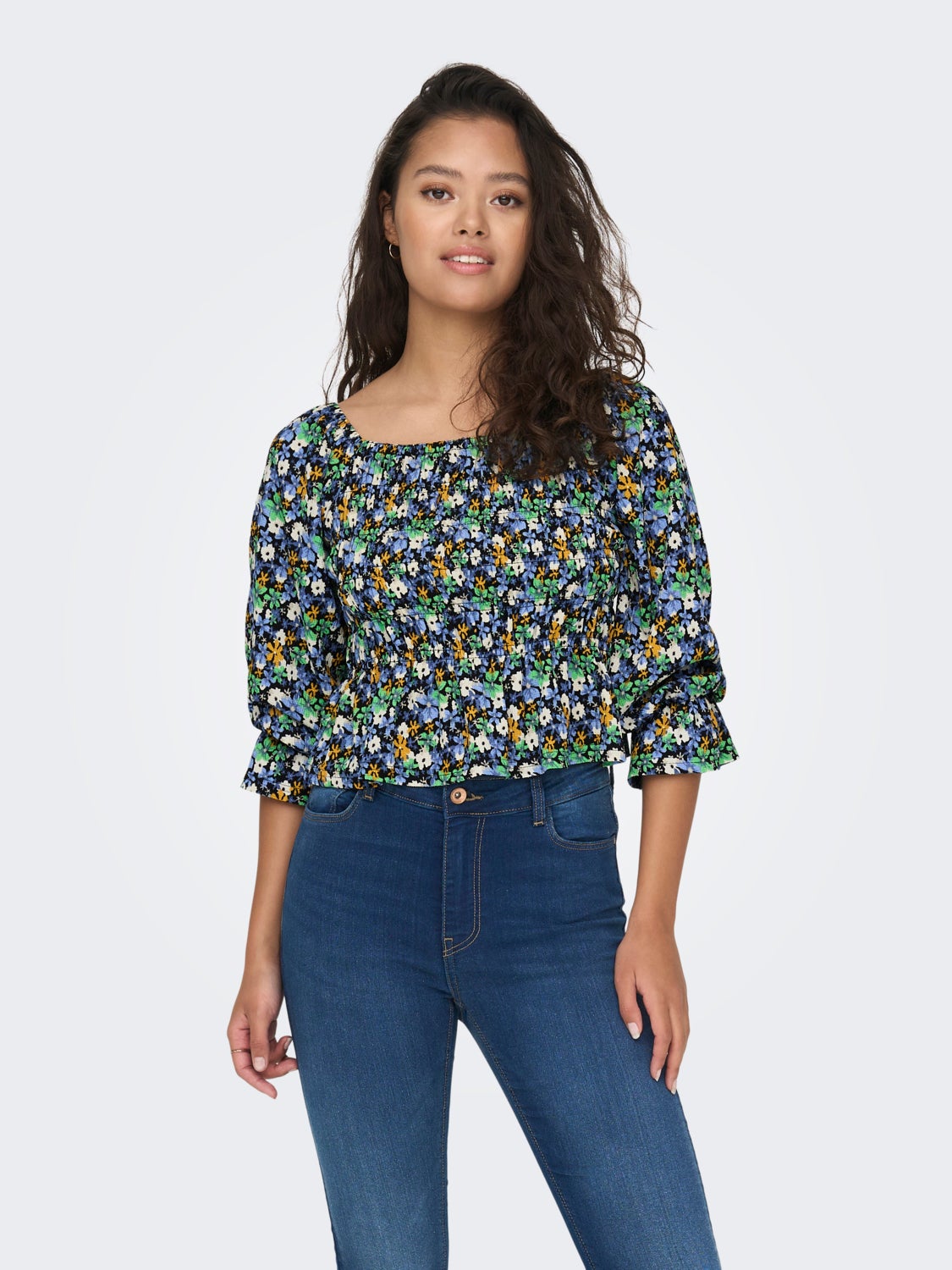 3/4 Sleeves Smock Top