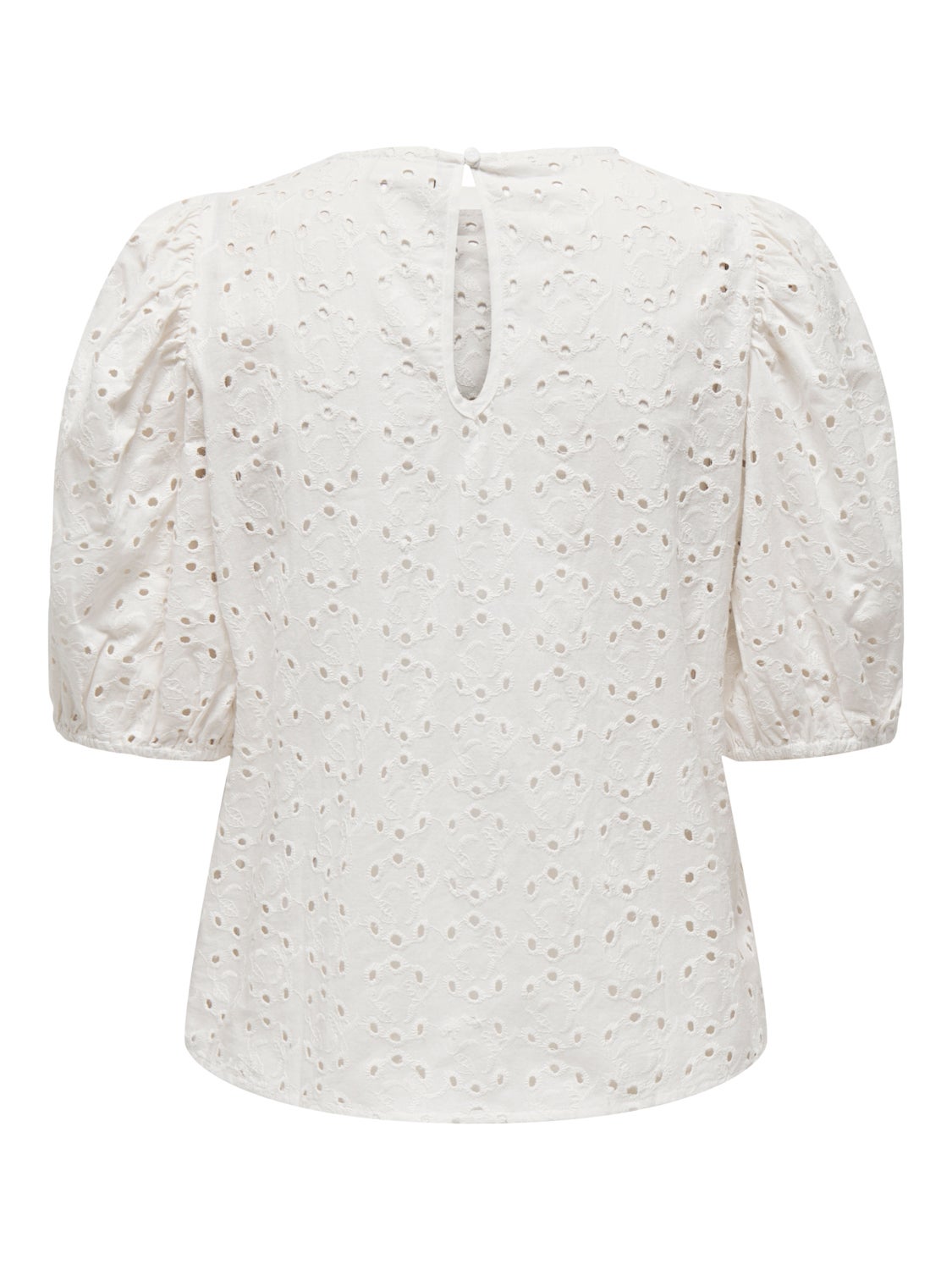 O-neck top with volume sleeves