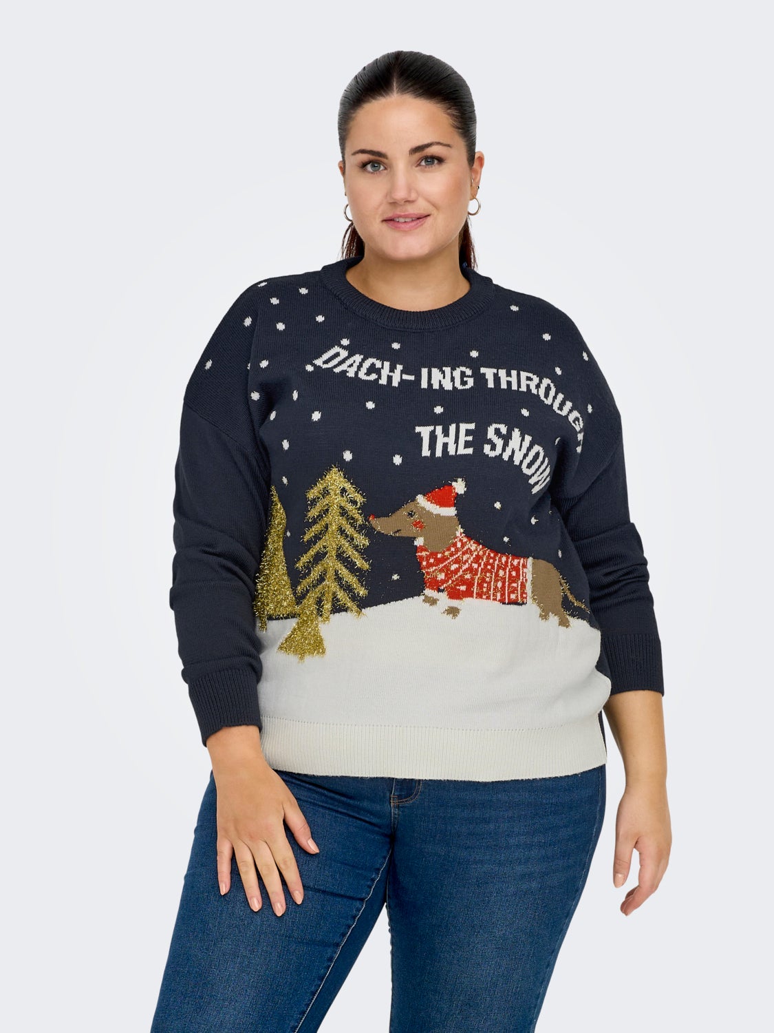 Curvy christmas jumper