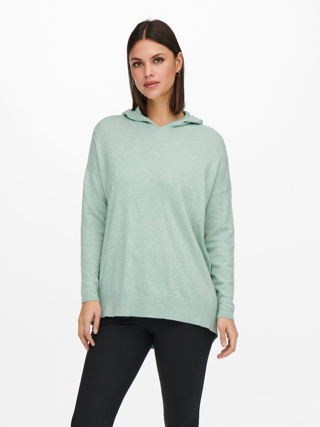 Loose hooded Knitted Pullover