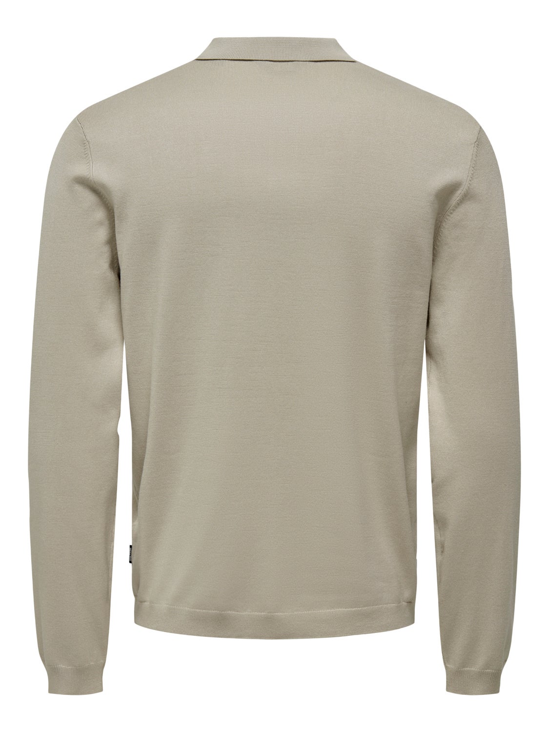 Knit polo with long sleeves