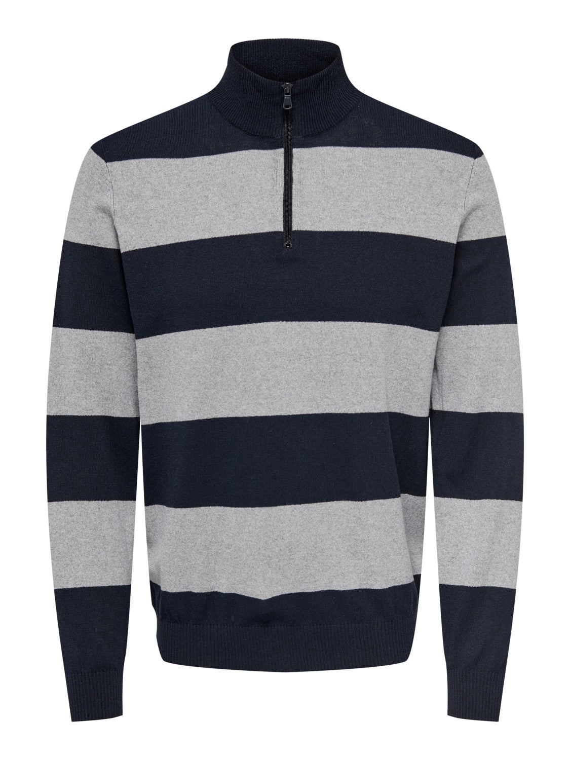 Half zip knitted pullover