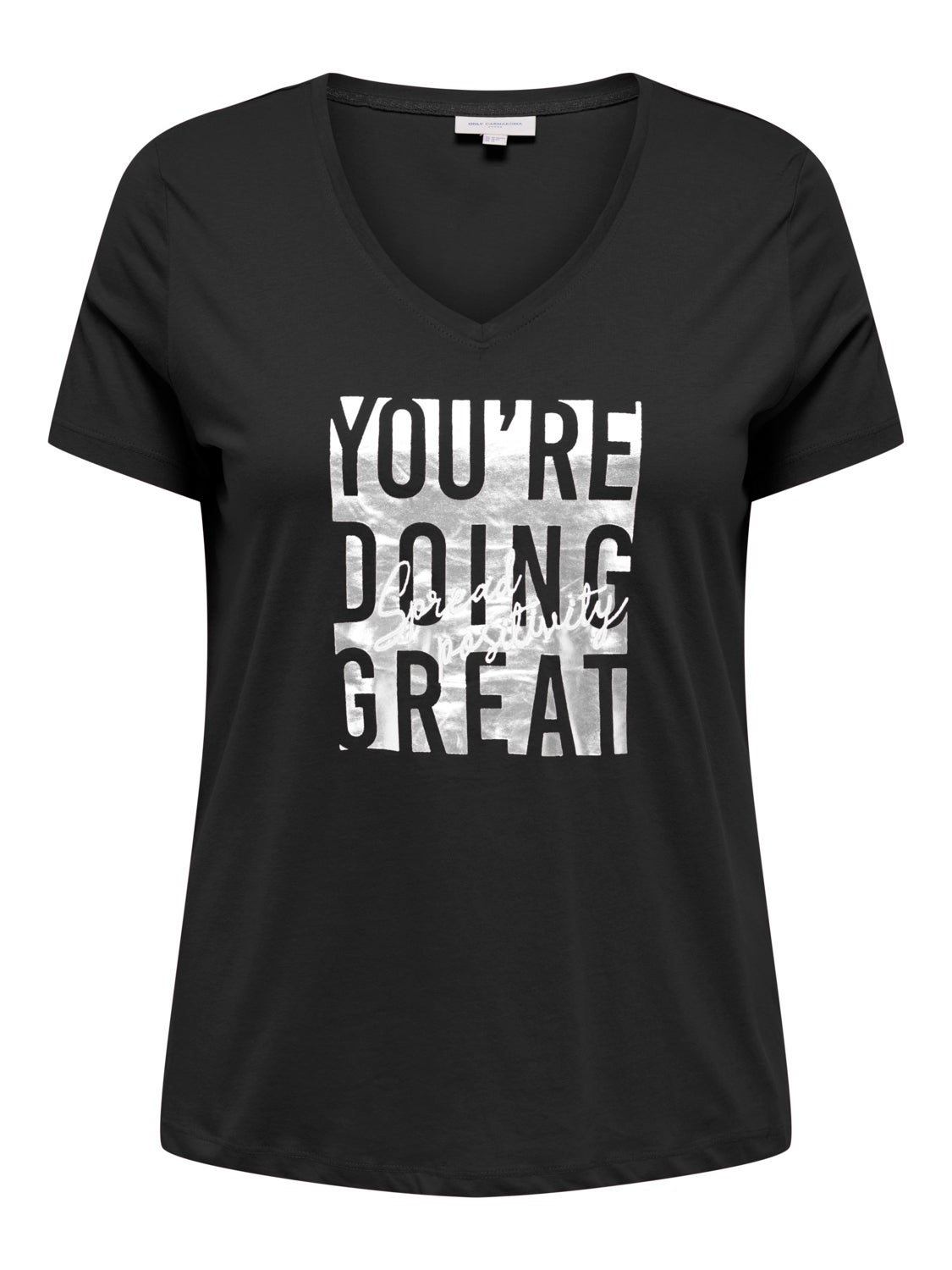 Curvy v-neck t-shirt