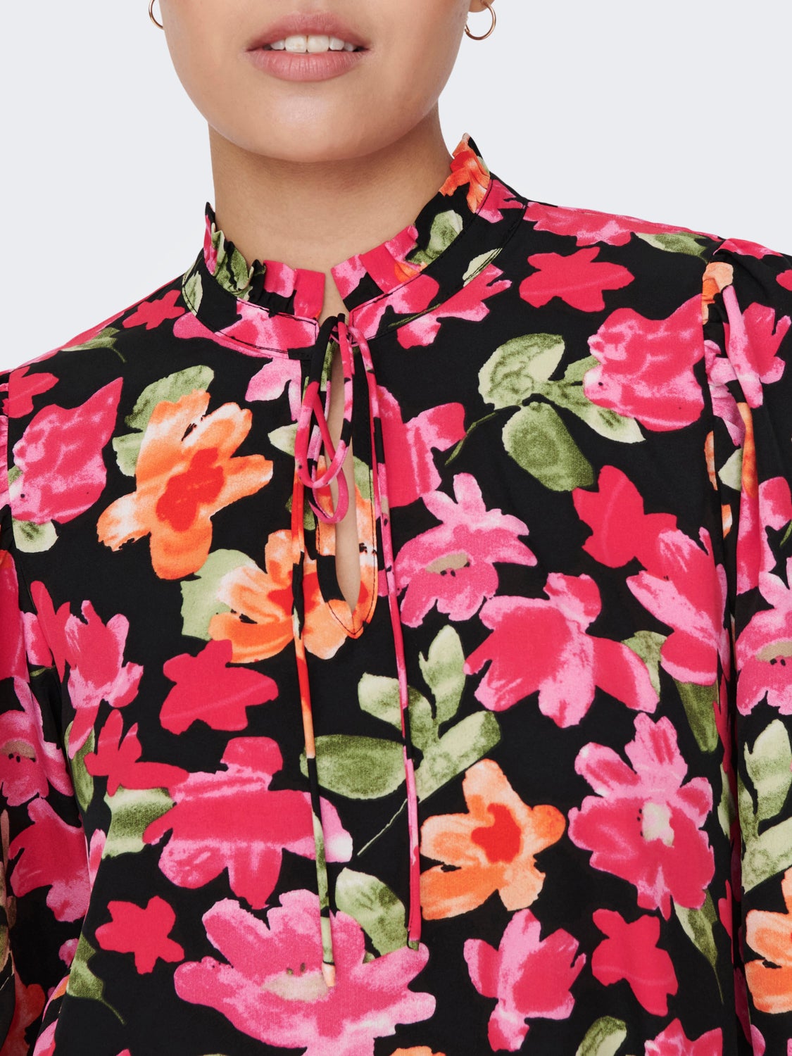 Regular Fit Tied Neck Top