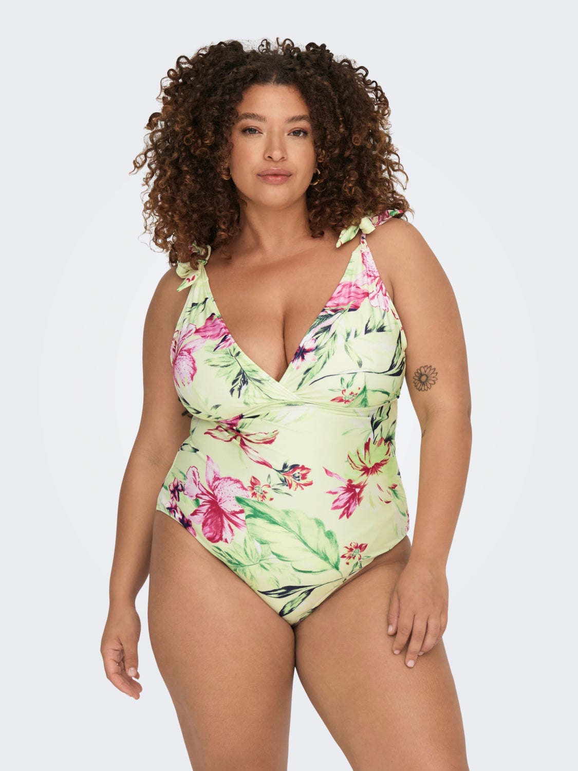 Curvy Swimsuit With Bow Details