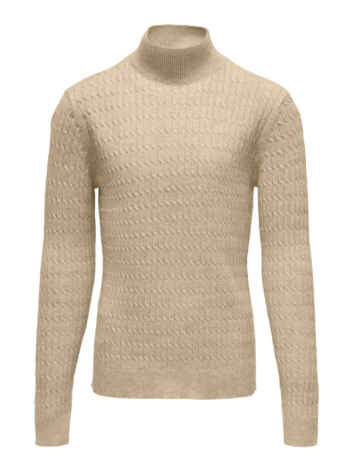 Textured knitted pullover