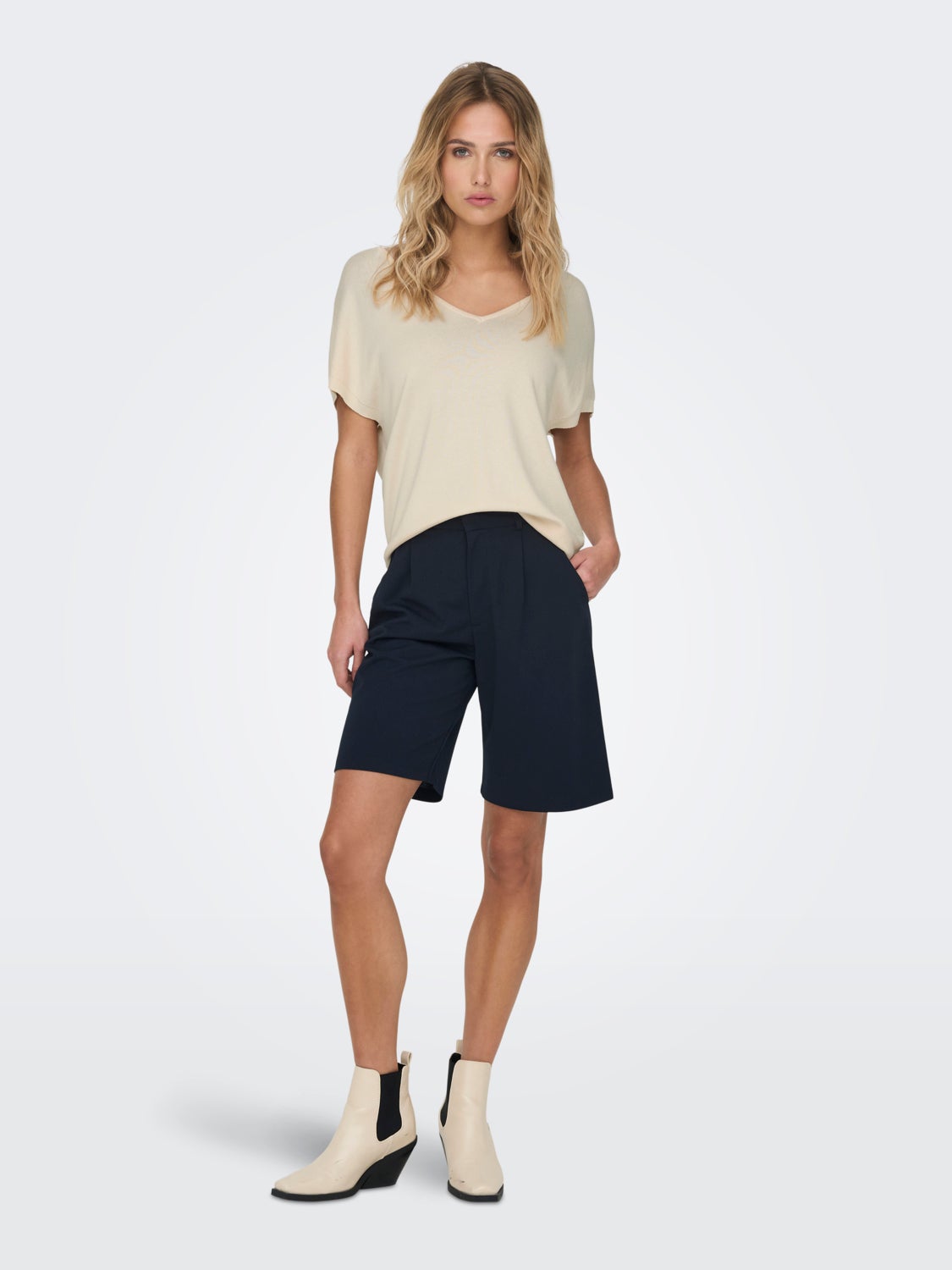 Loose Fit V-Neck Top