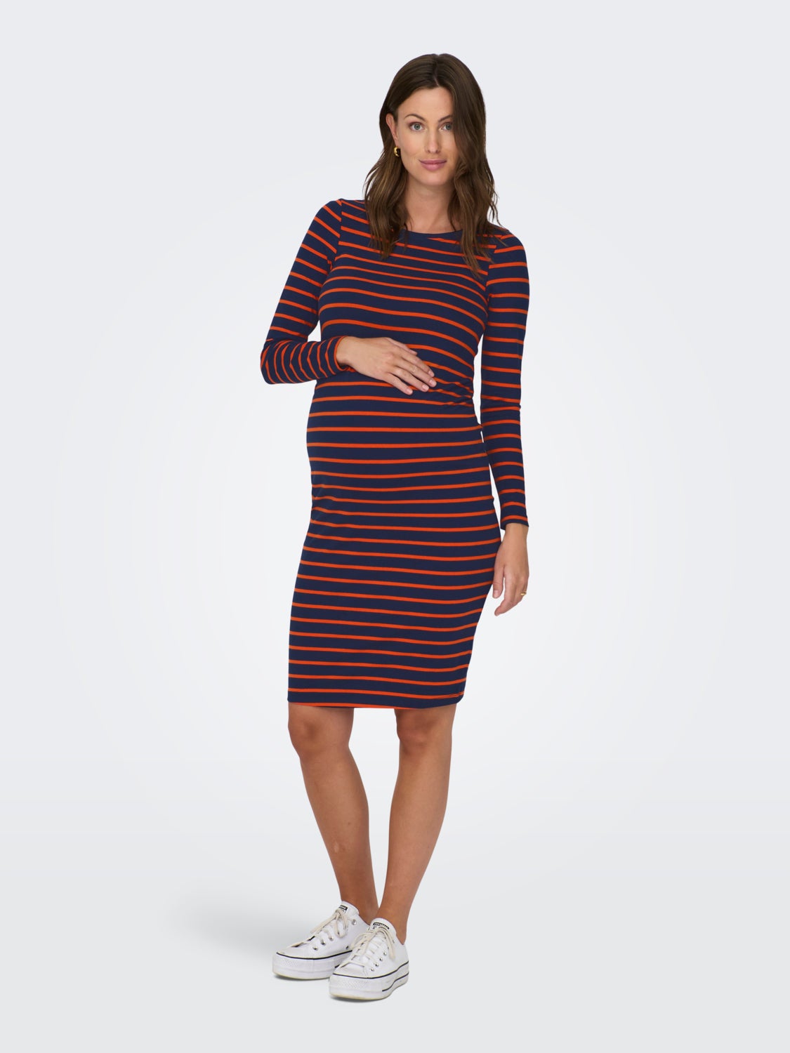 Mama mini dress with stripes