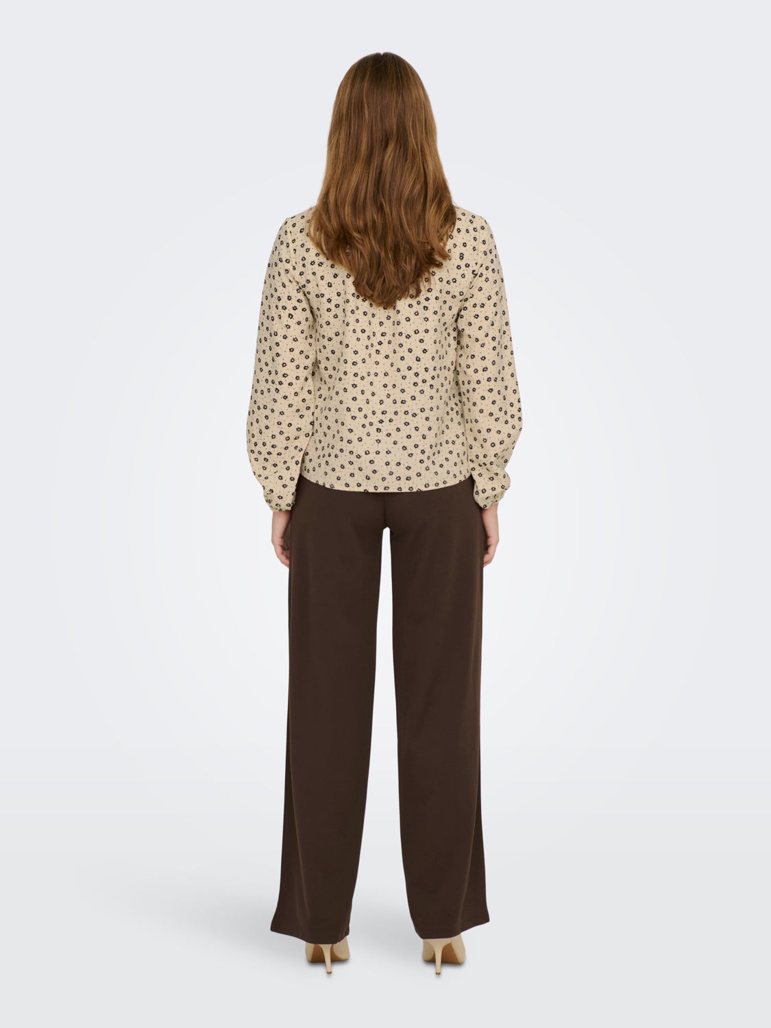 Frill neck Long Sleeved Top