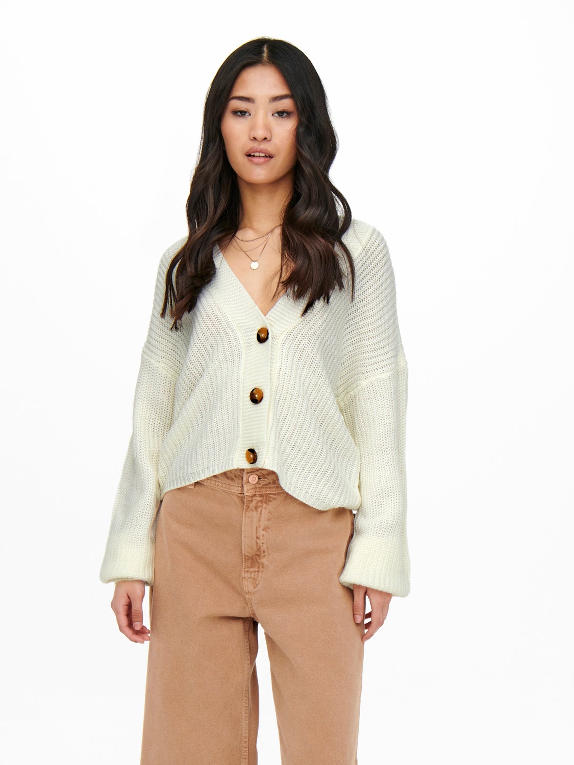 Solid colored Knitted Cardigan