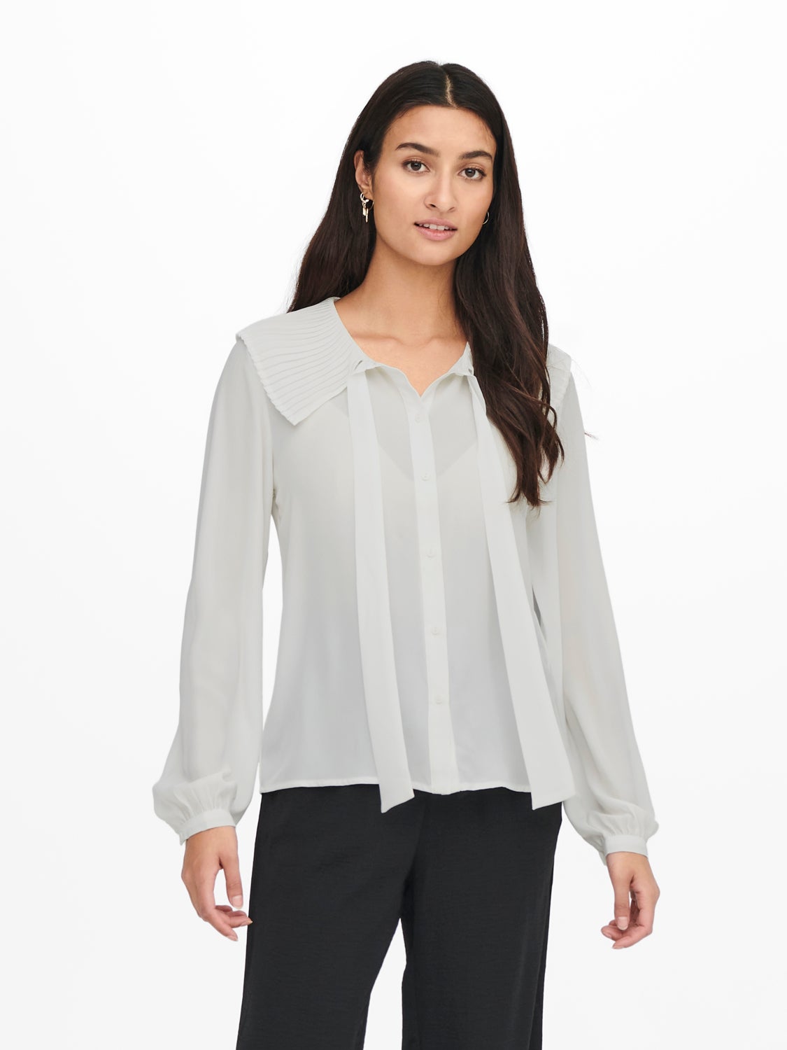 Pleated collar Shirt
