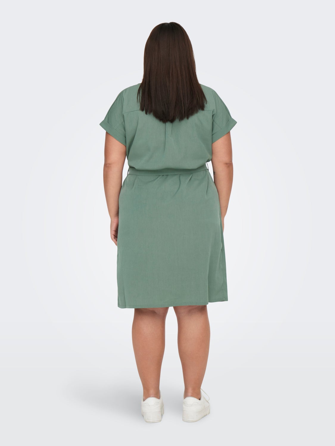 Curvy tie belt Shirt dress