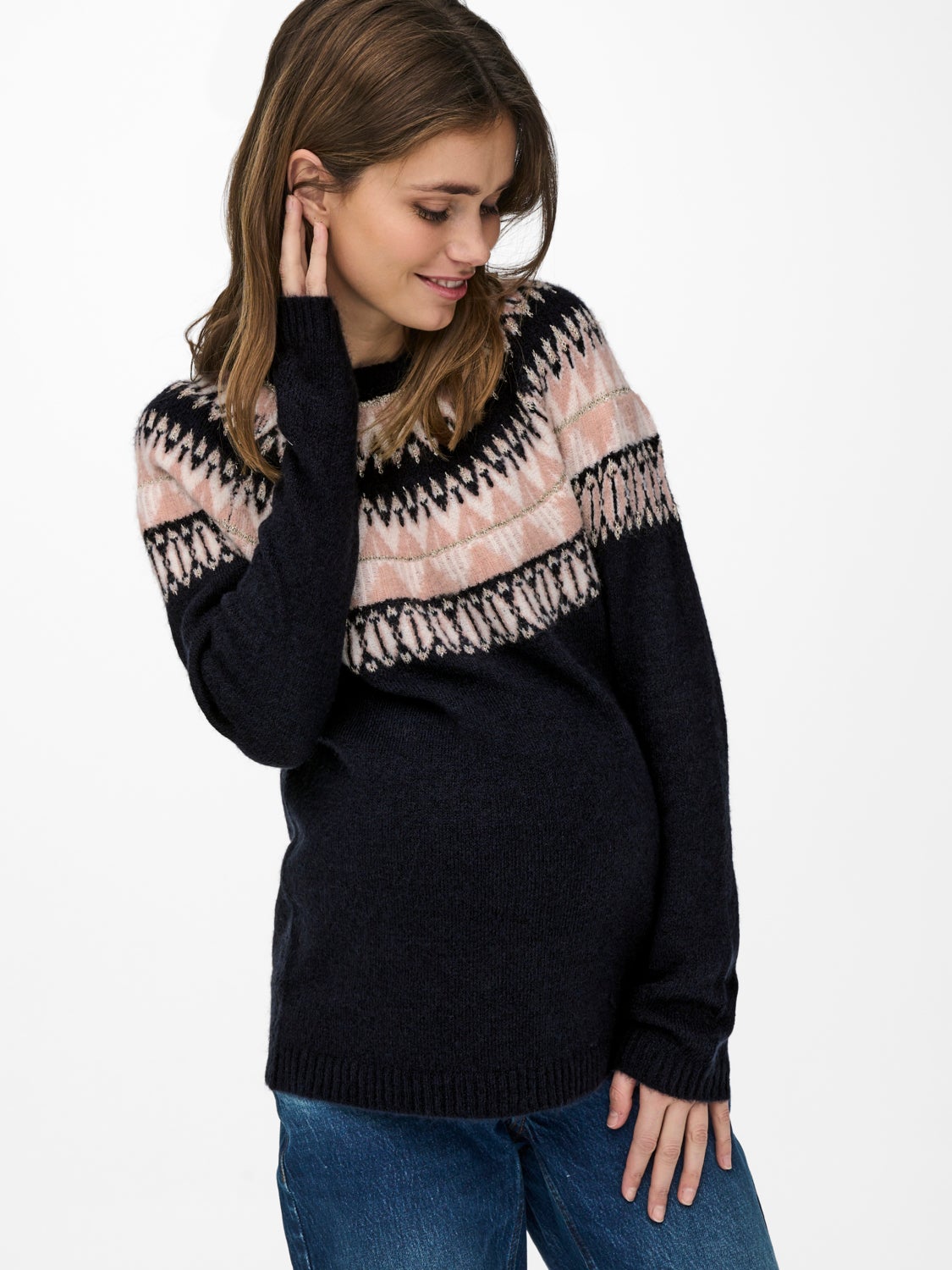 Mama patterned Knitted Pullover