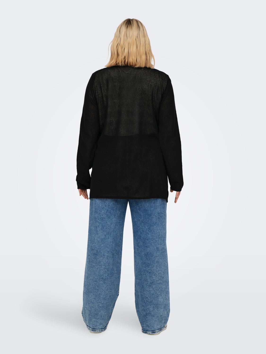 Curvy solid colored Knitted Cardigan