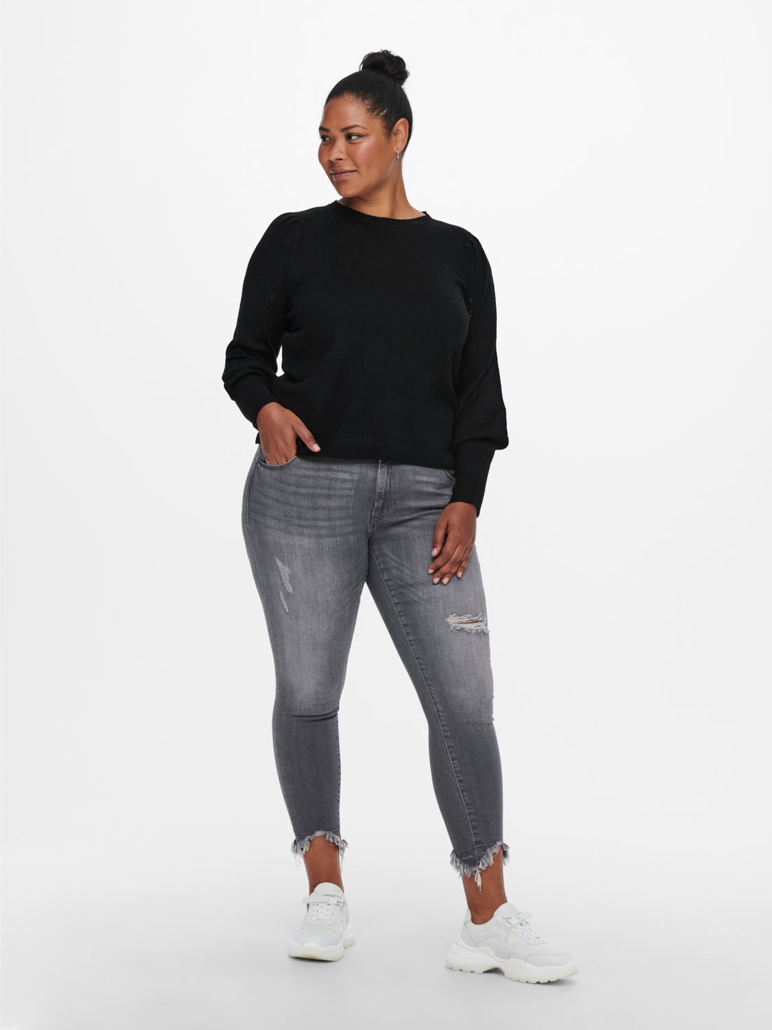 Curvy knitted Pullover