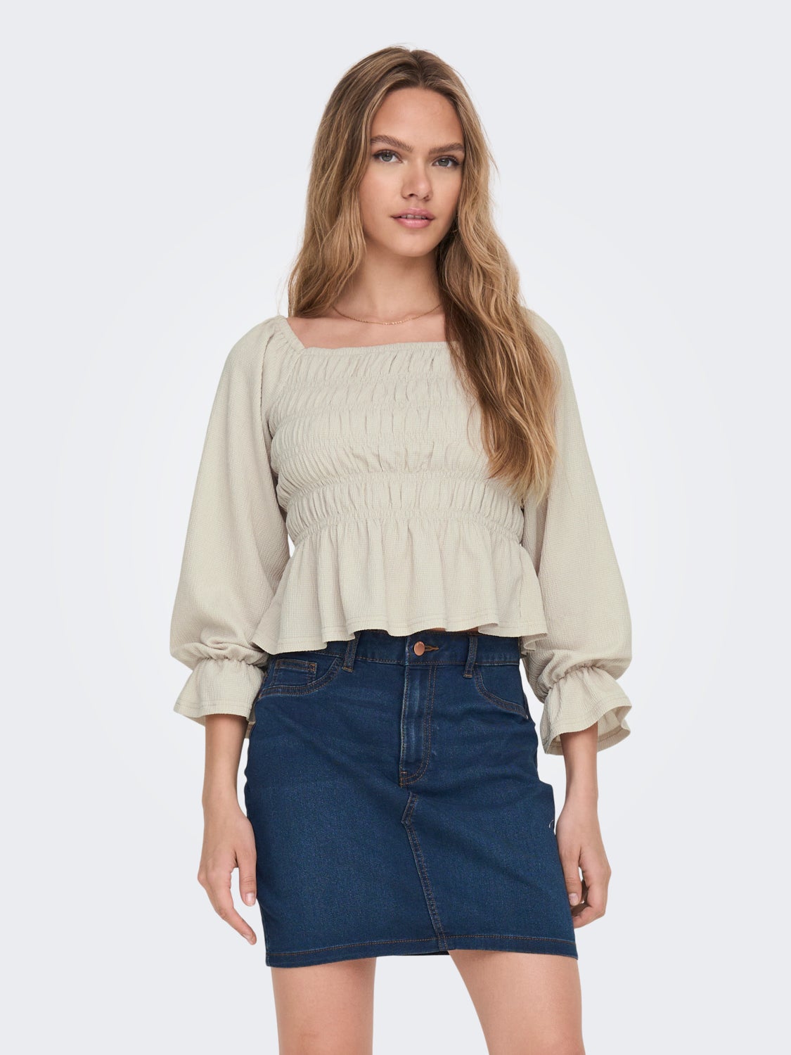 3/4 Sleeves Smock Top