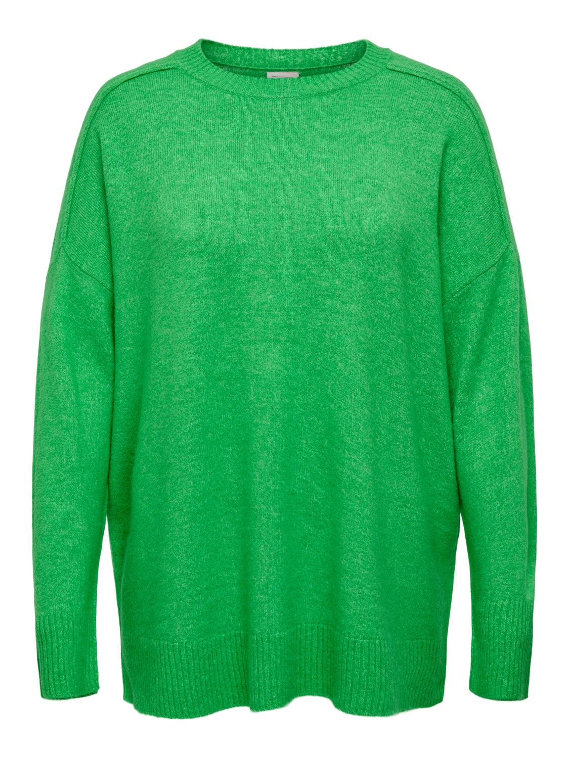 Curvy o-neck knitted pullover