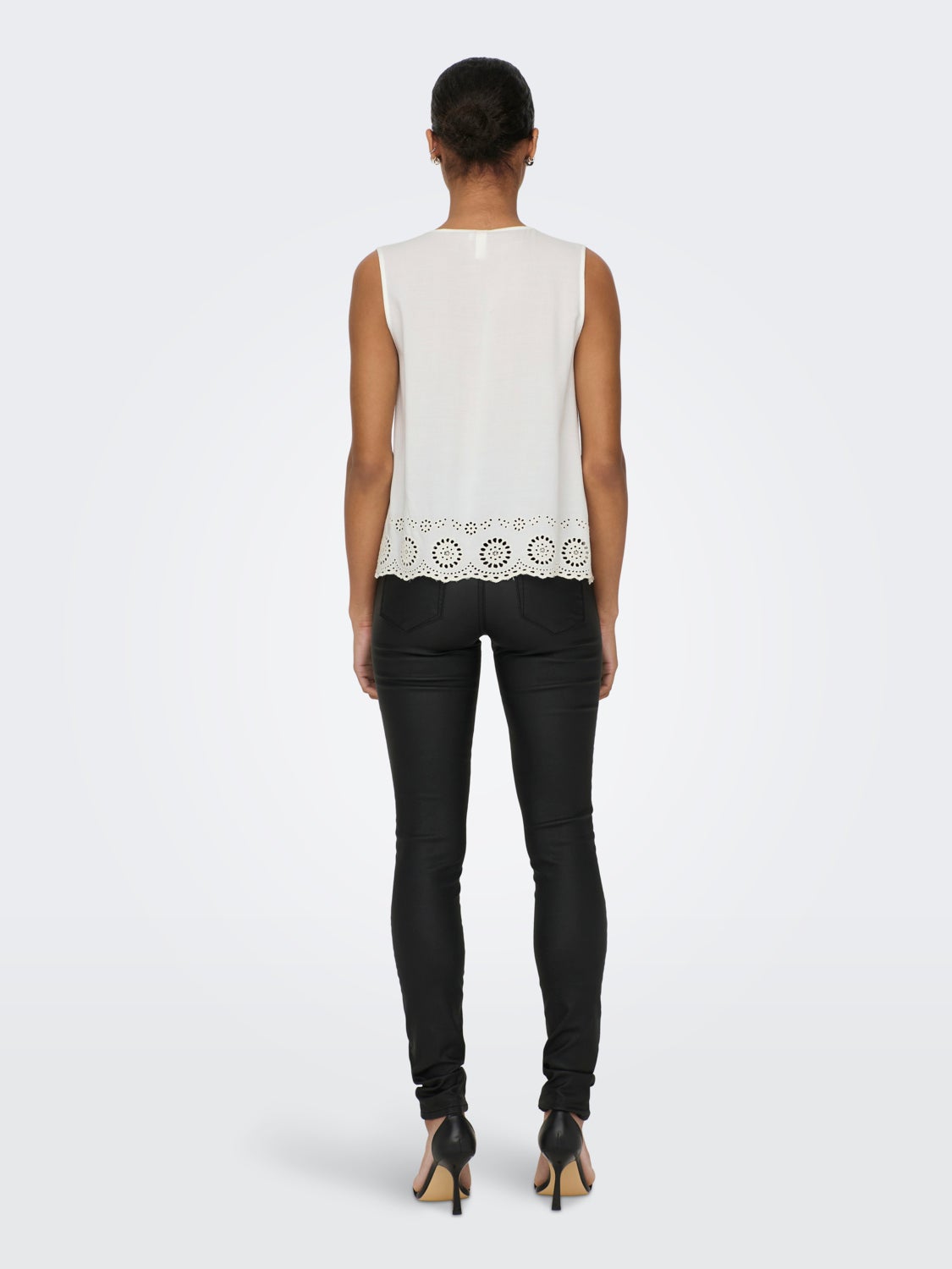 V-neck top with lace detail