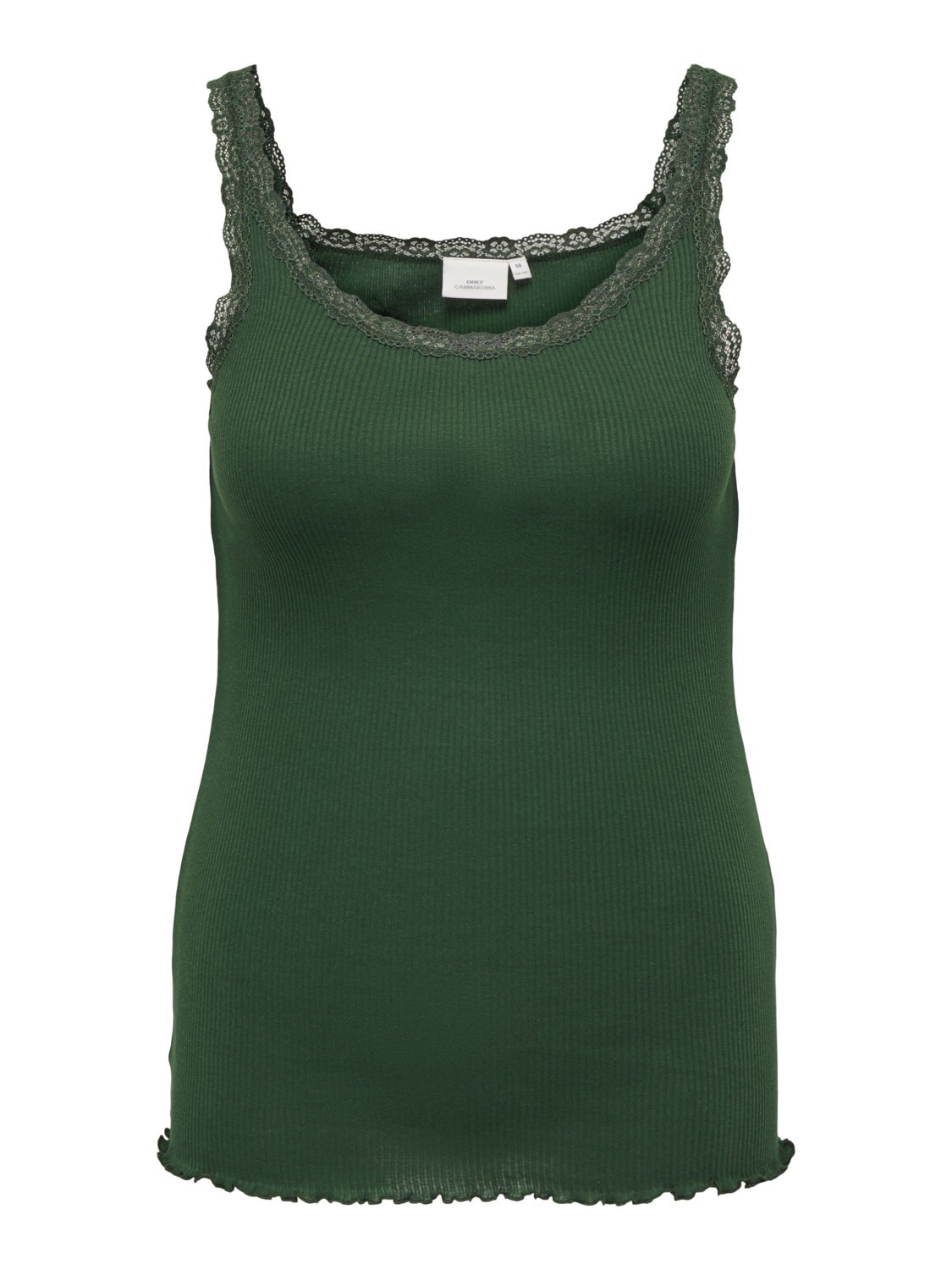 Curvy tanktop with FRILL AND lace EDGE