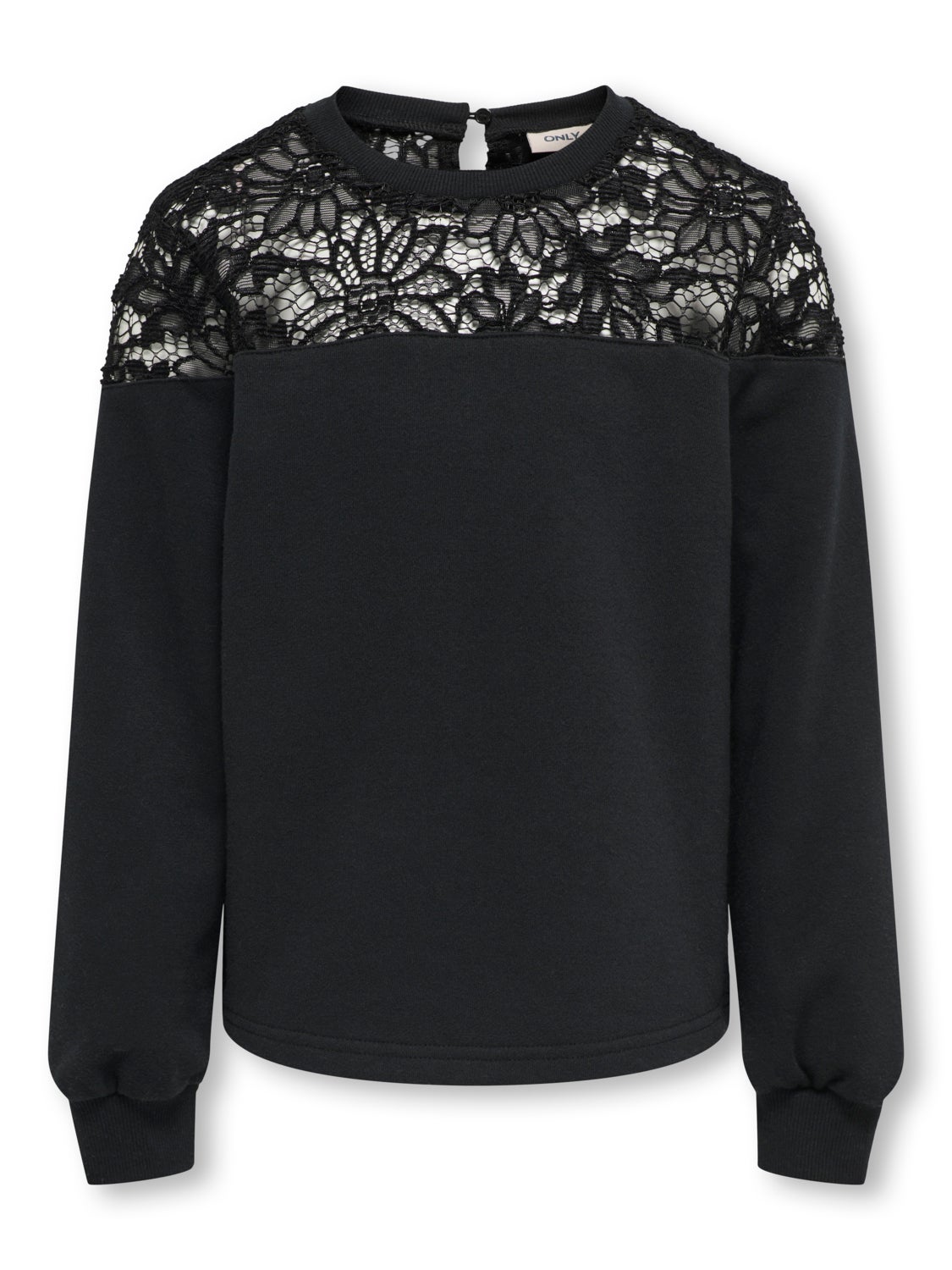 o-neck sweatshirt with lace