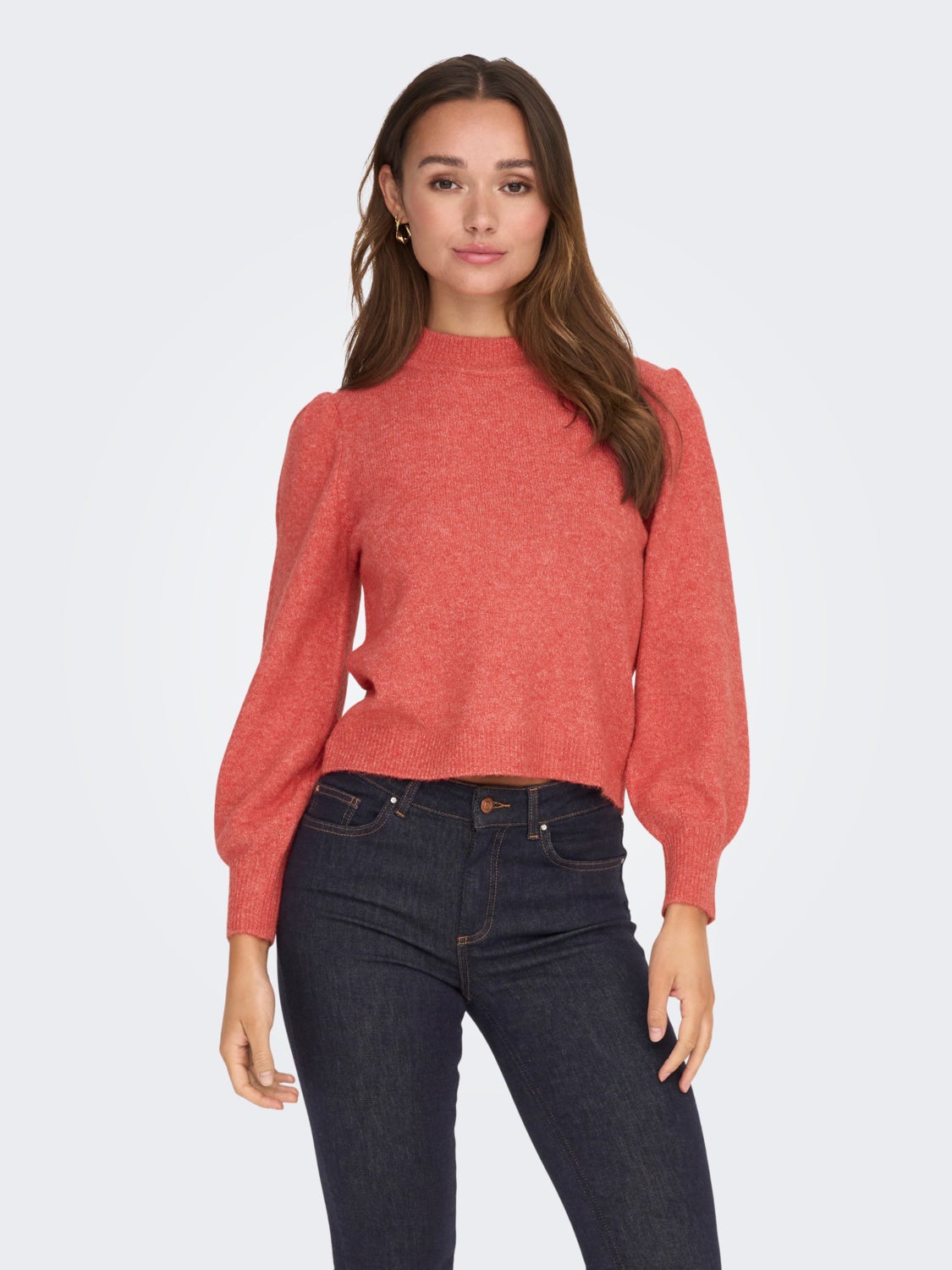 High neck knitted pullover