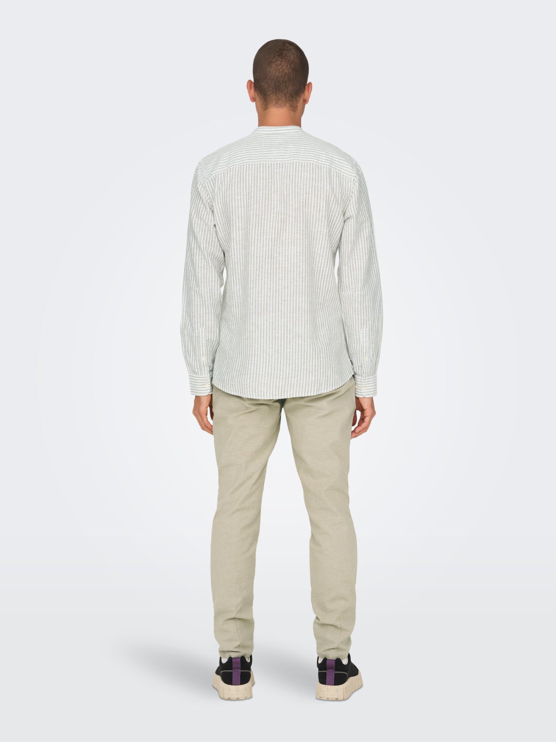 Slim fit china collar shirt