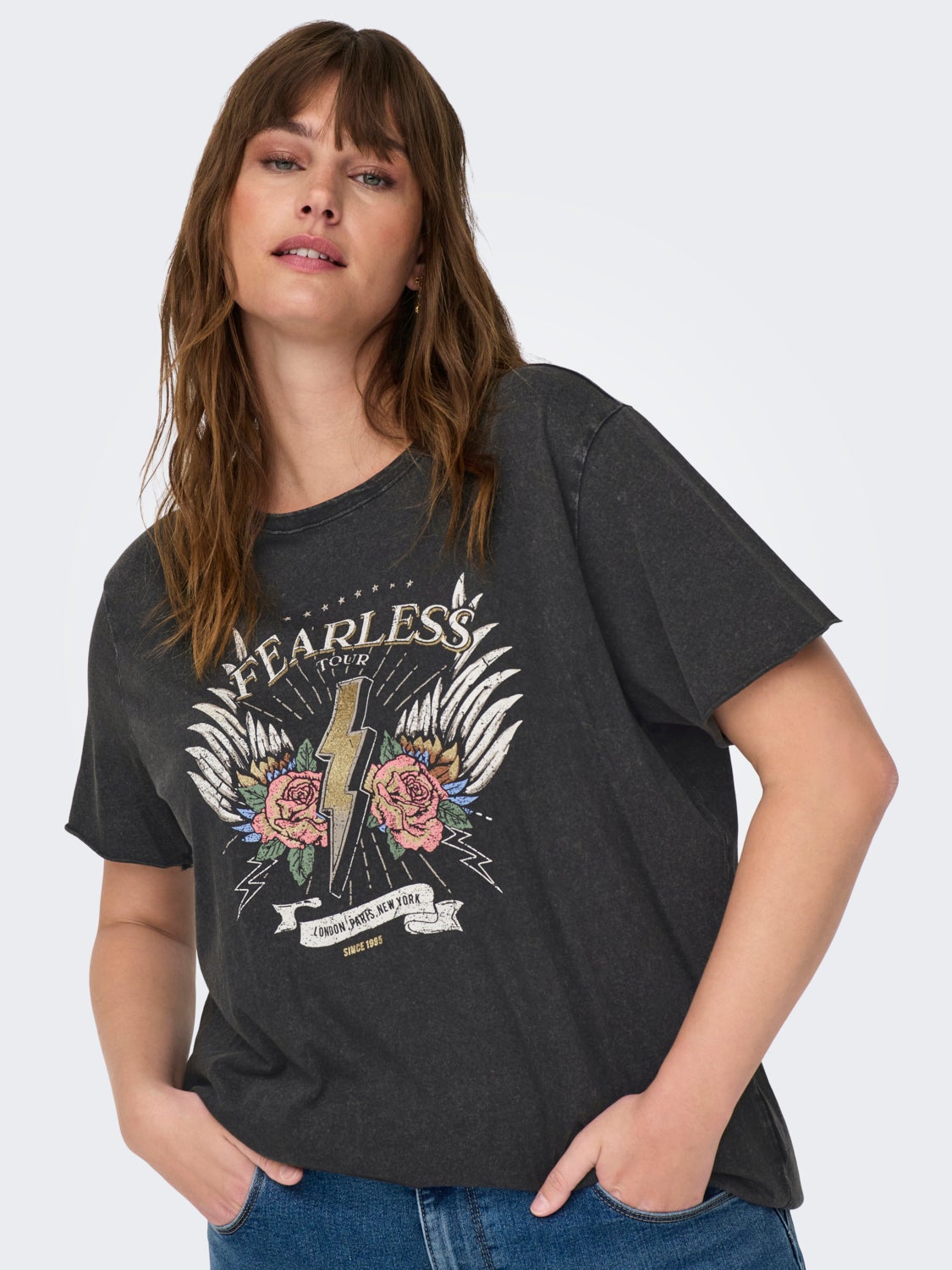 Curvy o-neck t-shirt