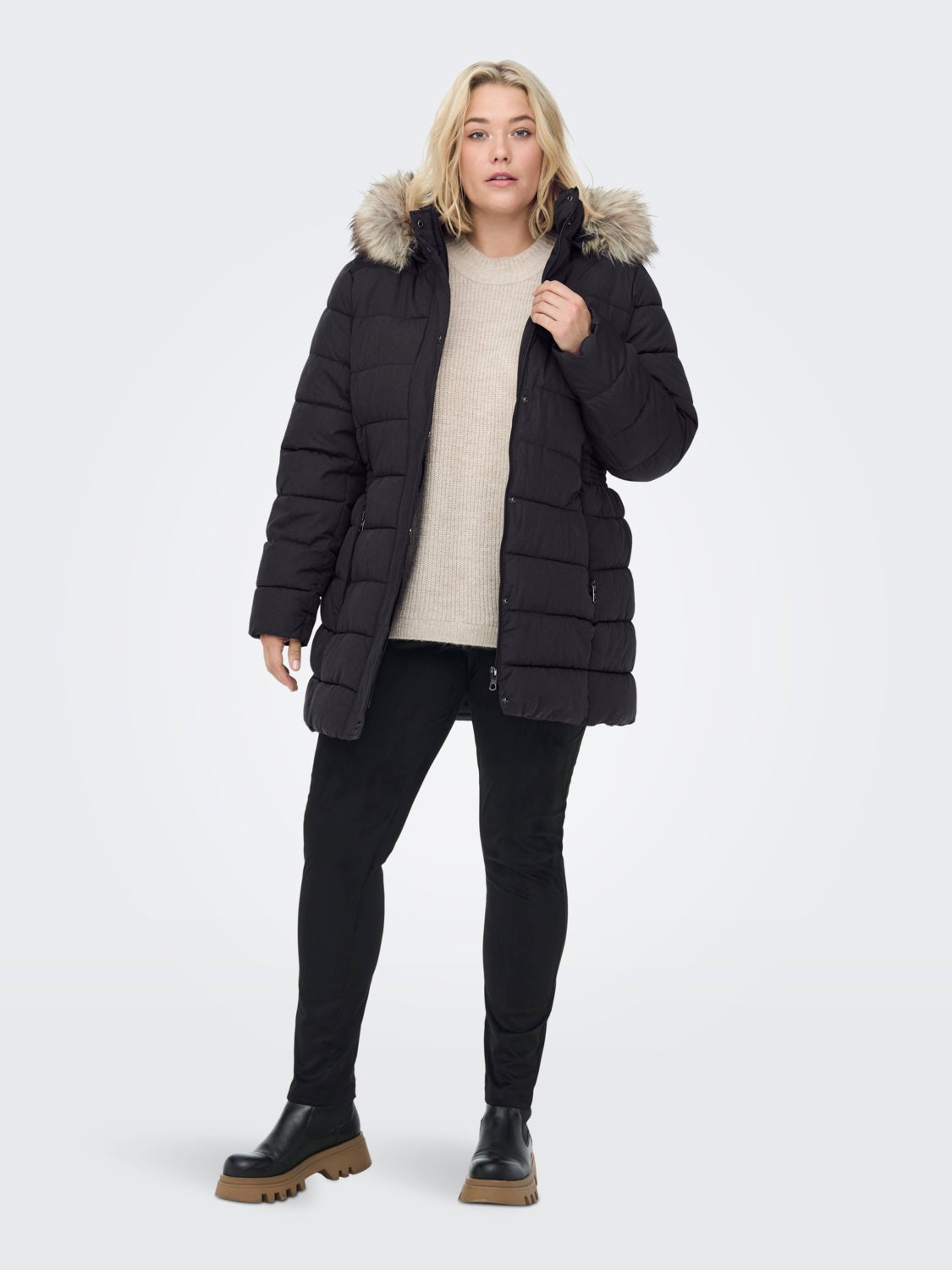 Curvy long Quilted jacket