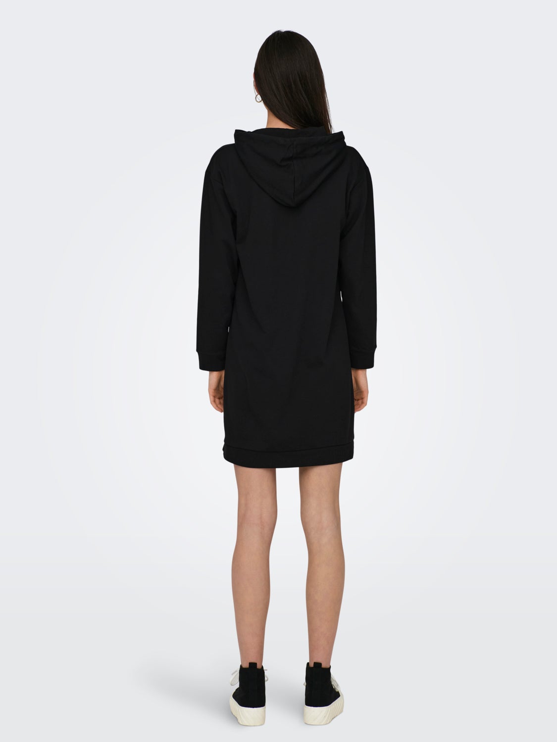 Sweat dress with o-neck