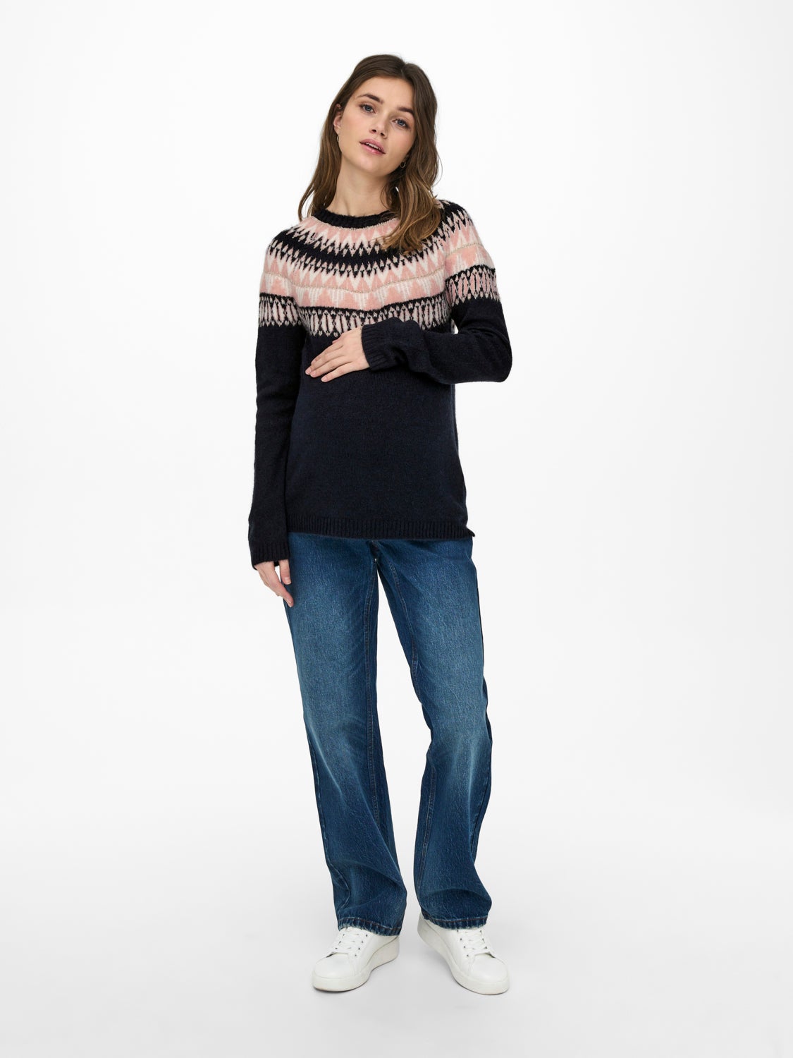 Mama patterned Knitted Pullover