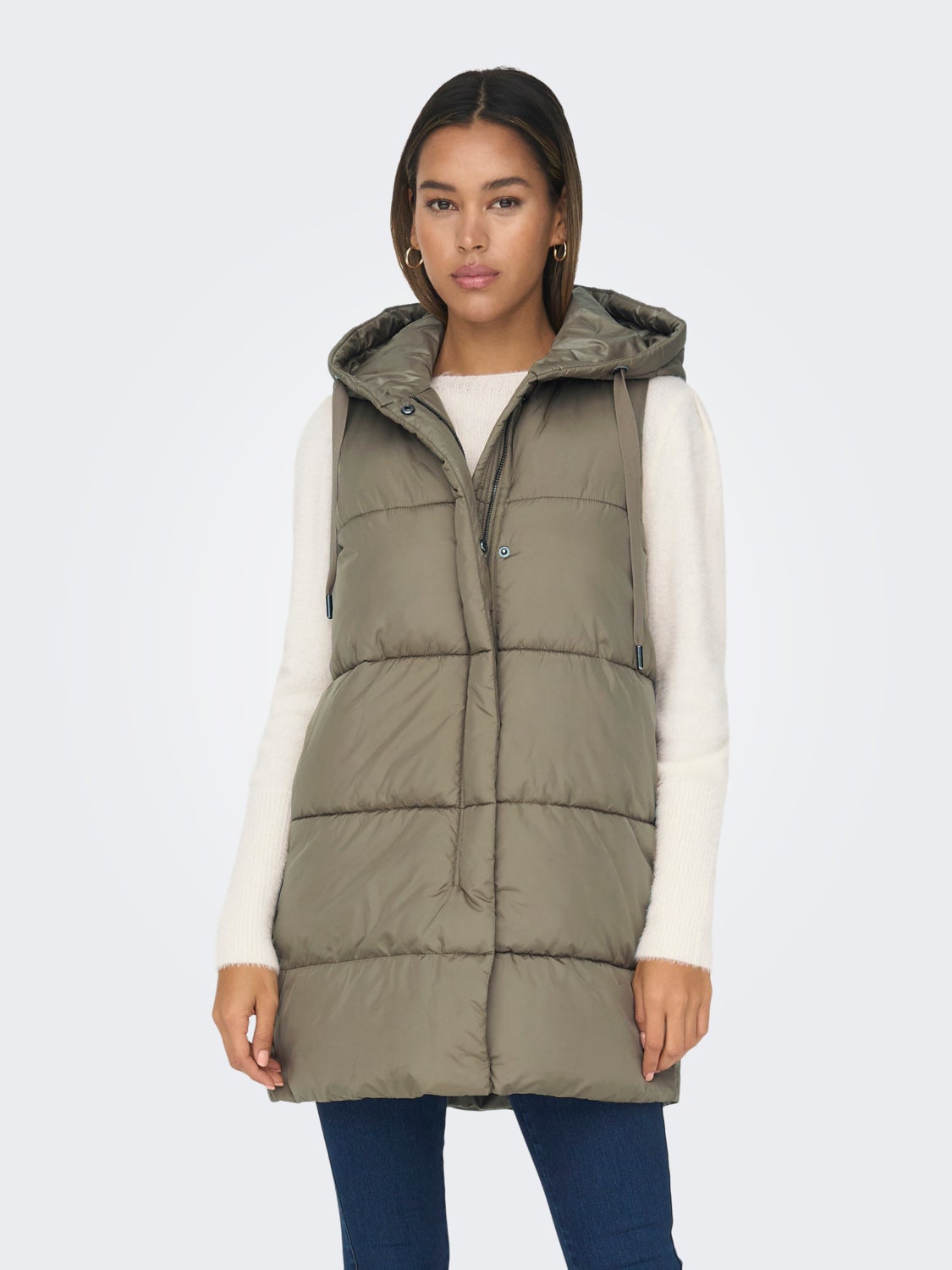 Hooded puffer vest