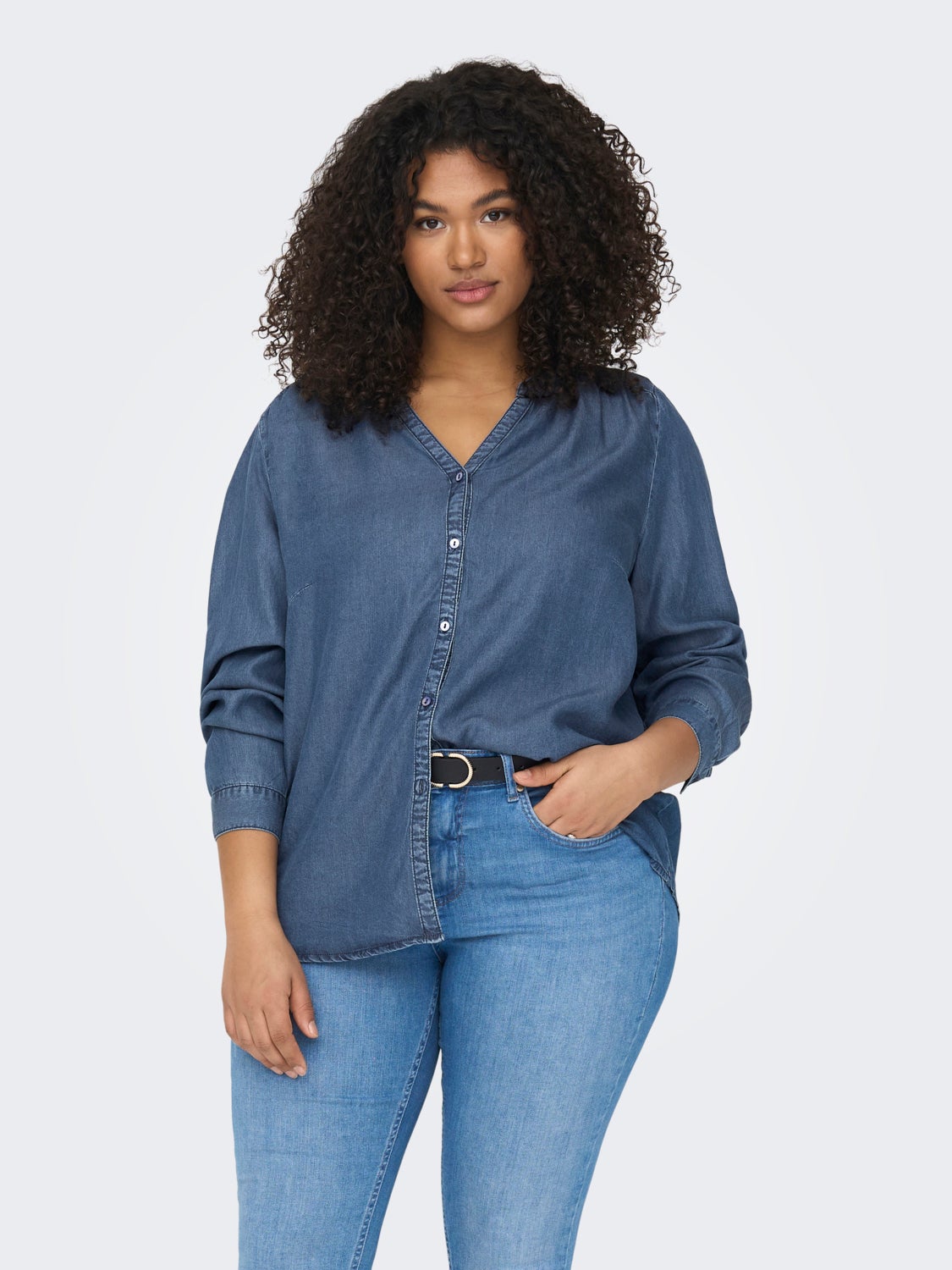 Curvy Denim Shirt