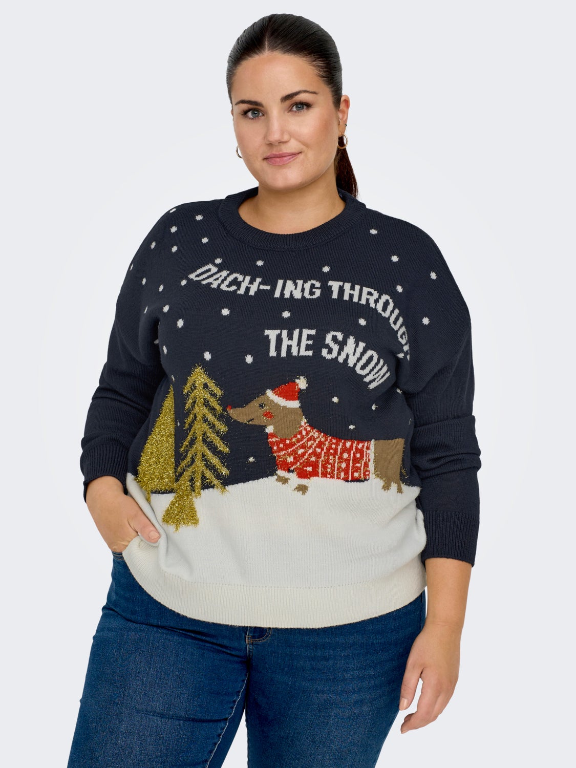 Curvy christmas jumper