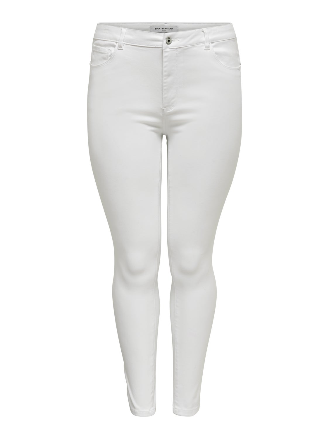 Curvy CarAugusta hw white Skinny fit jeans