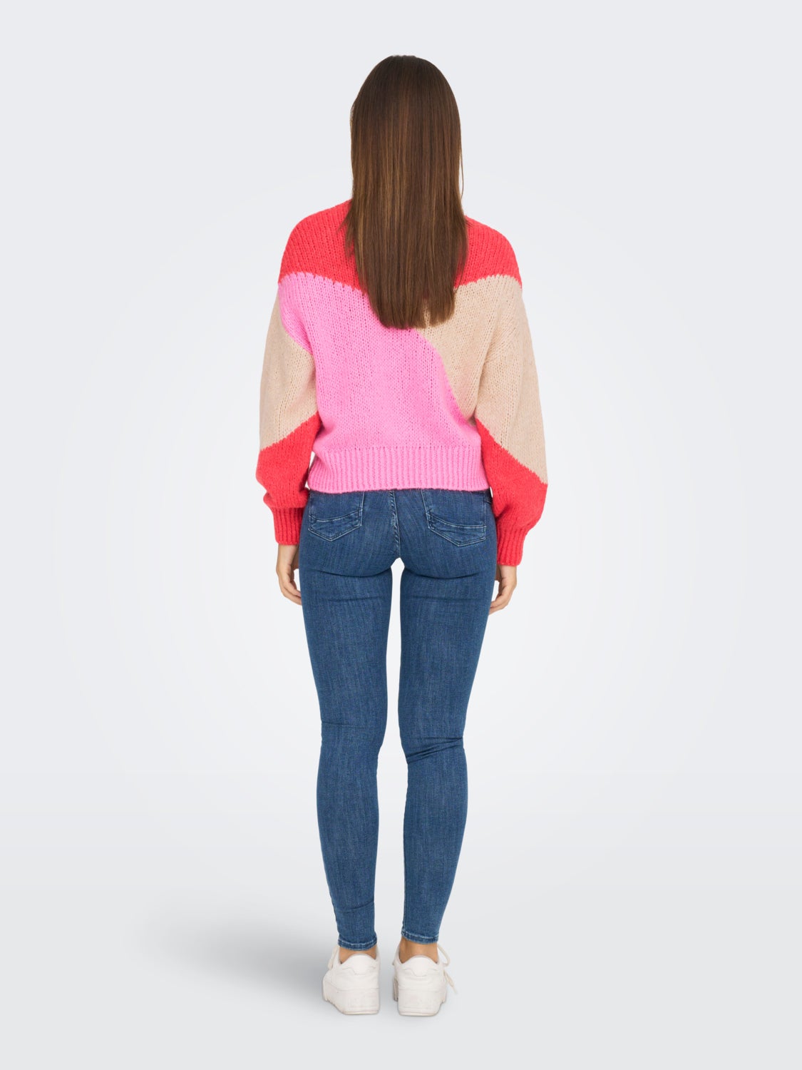 High-neck knitted pullover