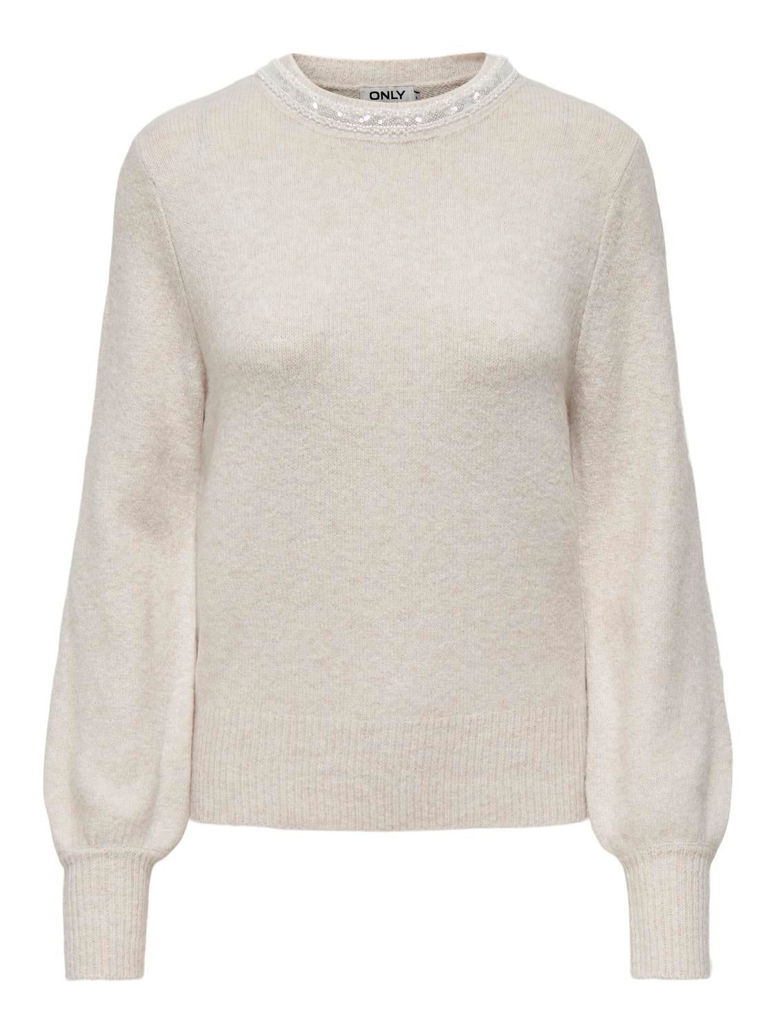 O-neck knitted pullover