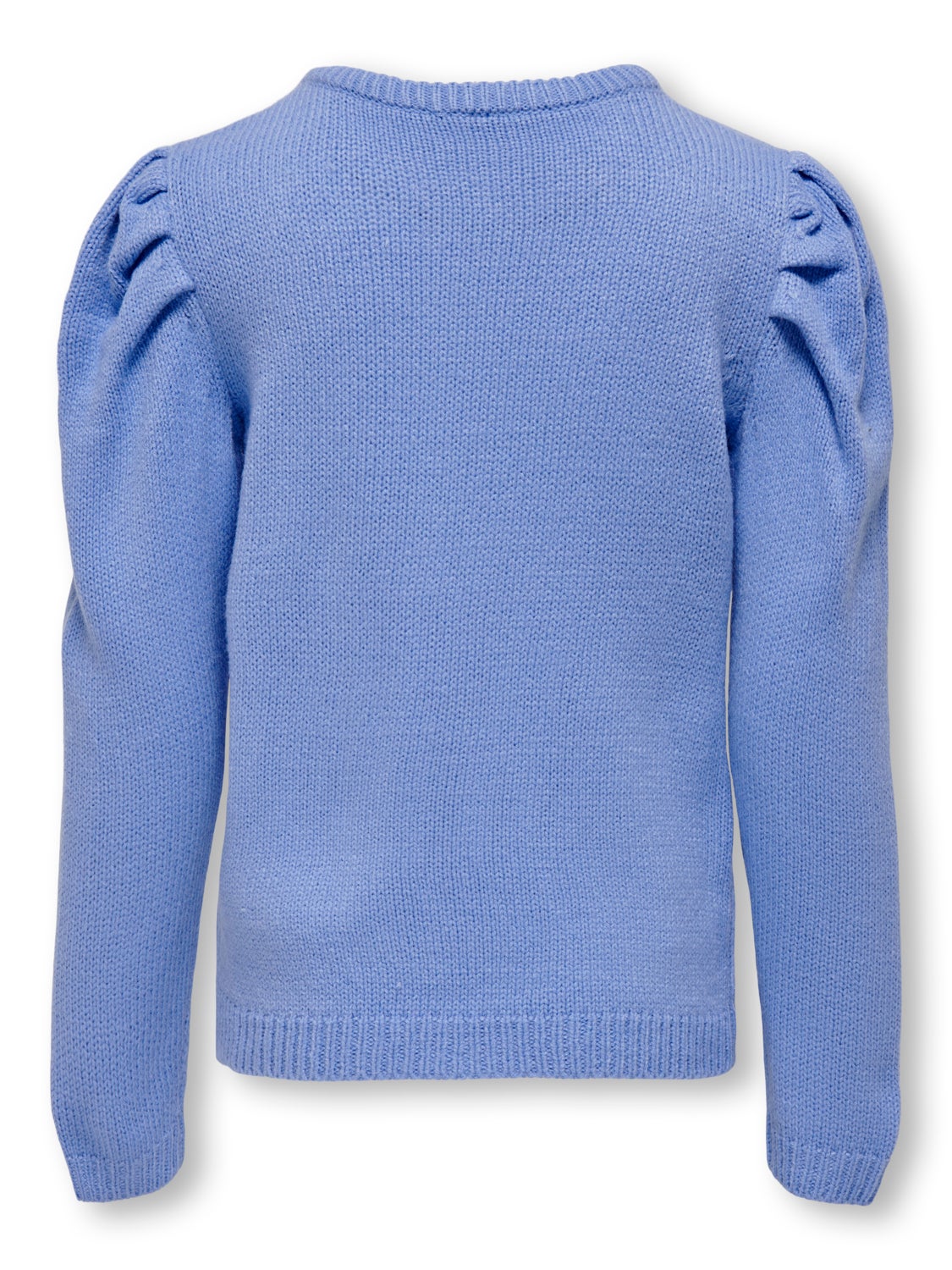 o-neck shirt with puff sleeves