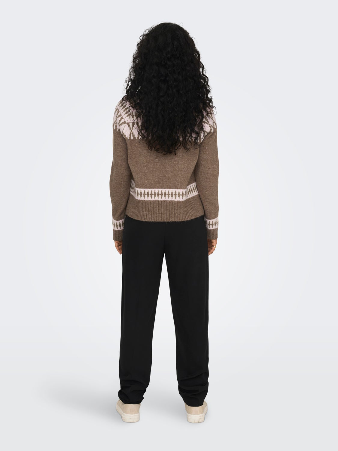 roll neck knitted pullover