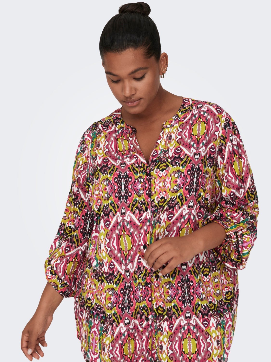Curvy viscose shirt
