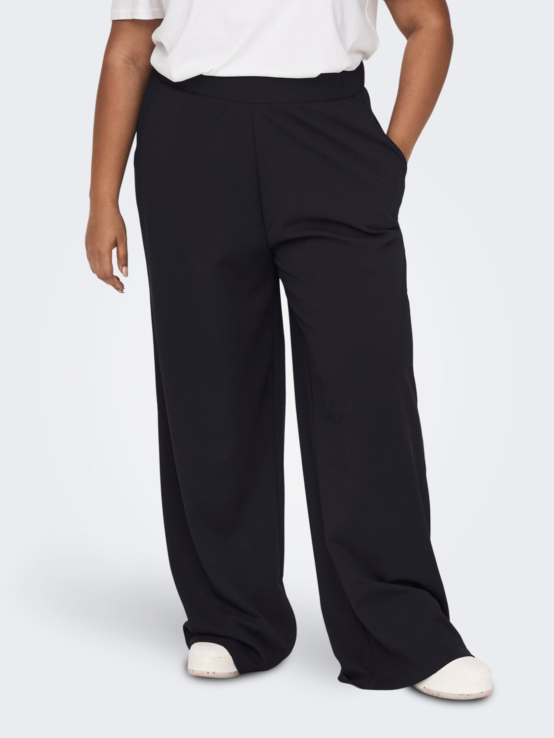 Curvy straight fit trousers
