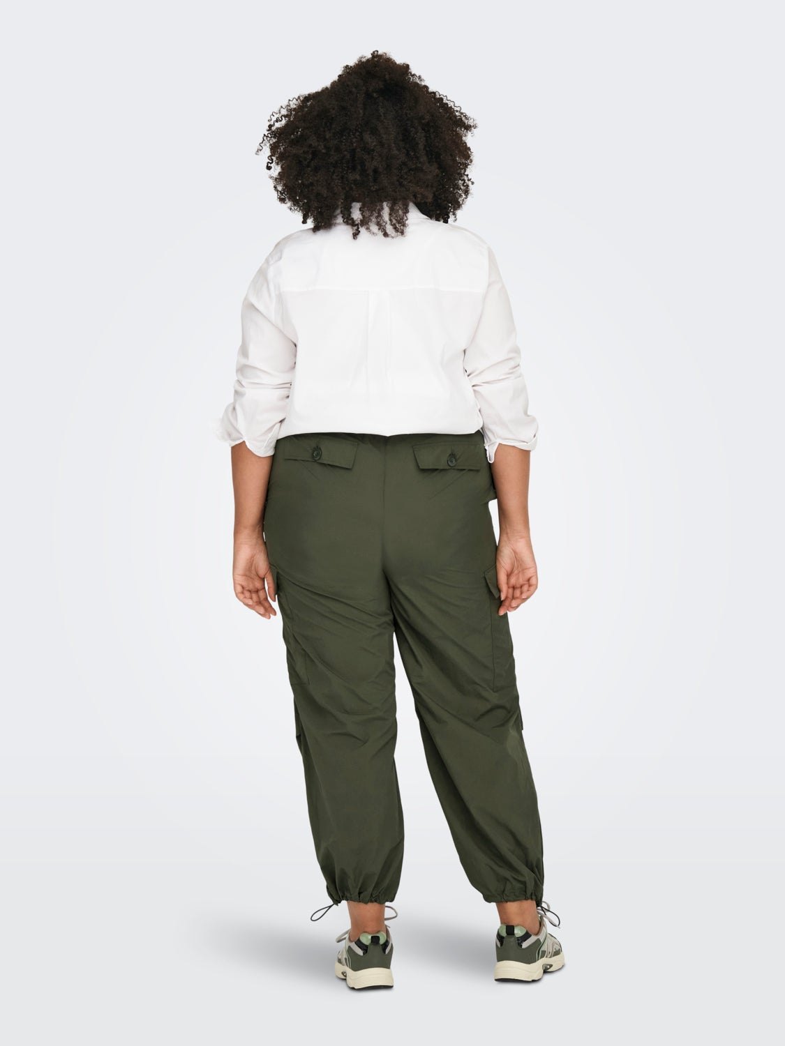 Curvy Parachute Cargo Pants