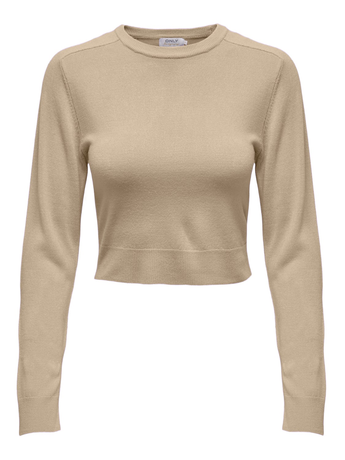 Cropped knitted pullover