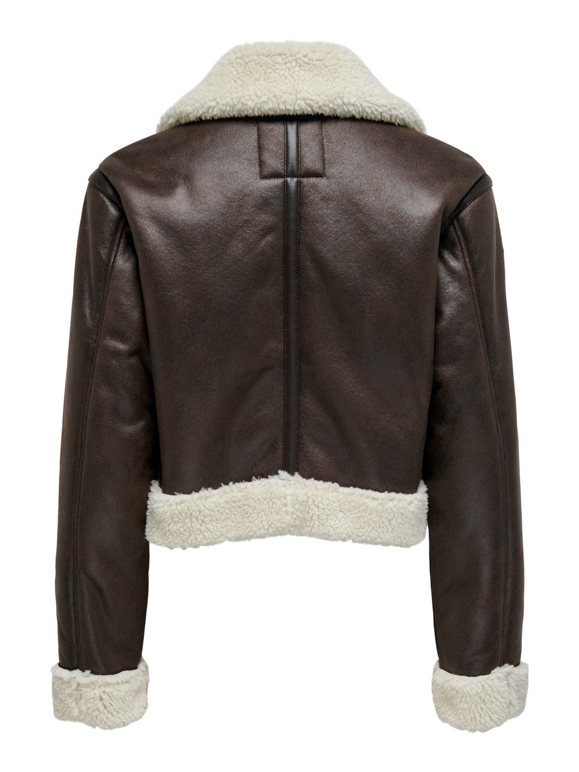 Leather look teddy jacket