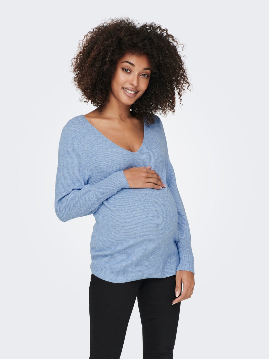 Mama v-neck Knitted Pullover