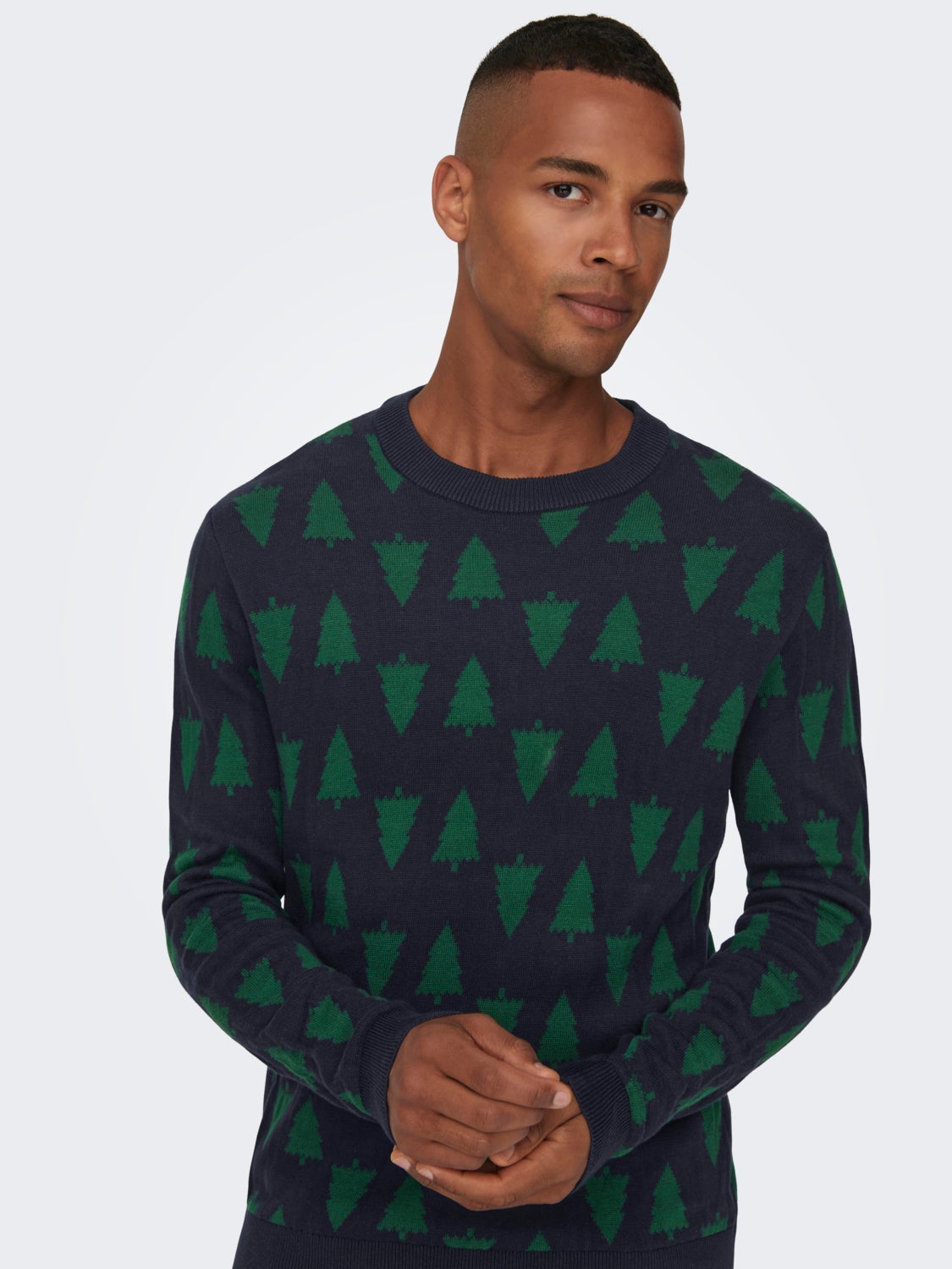 Crewneck christmas knitted pullover