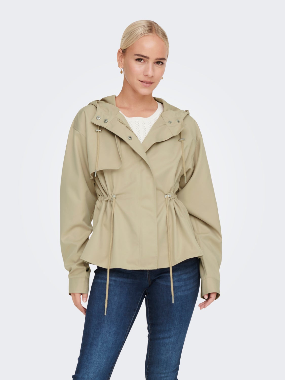 Short parka trenchcoat